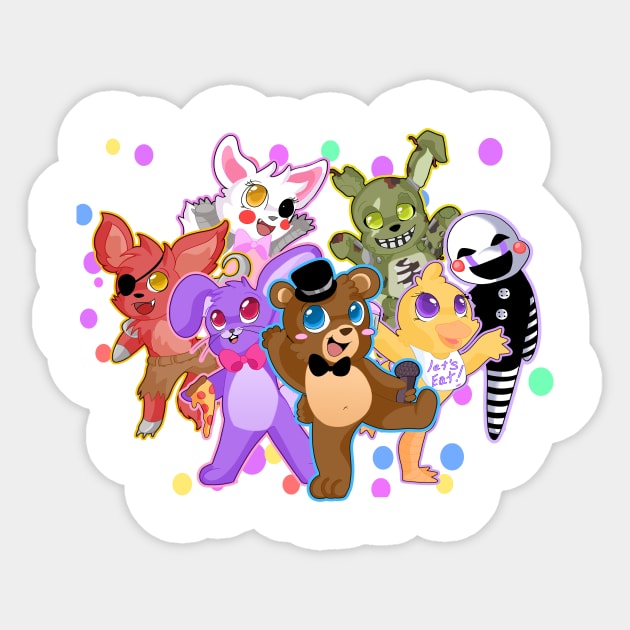 Five Night's at Freddy's Party Sticker by Sam Sawyer